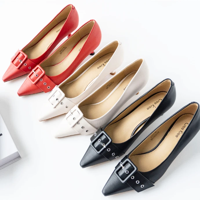 浅口高跟鞋女鞋气质单鞋时尚百搭春季细跟 A-5954*