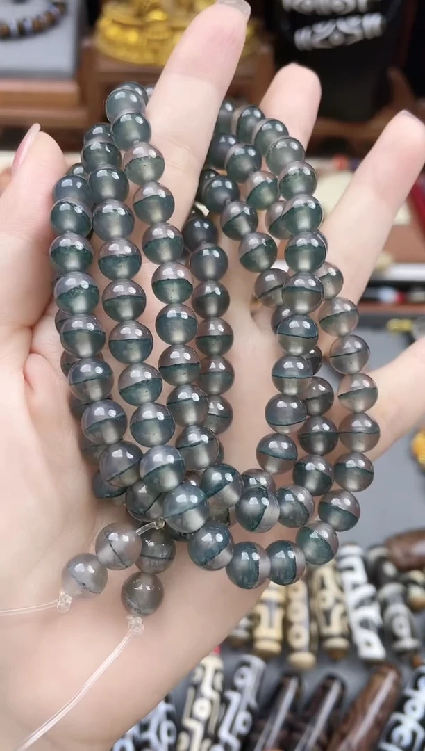 玛瑙/玉髓珠珠未镶嵌沐*绿草药师项链