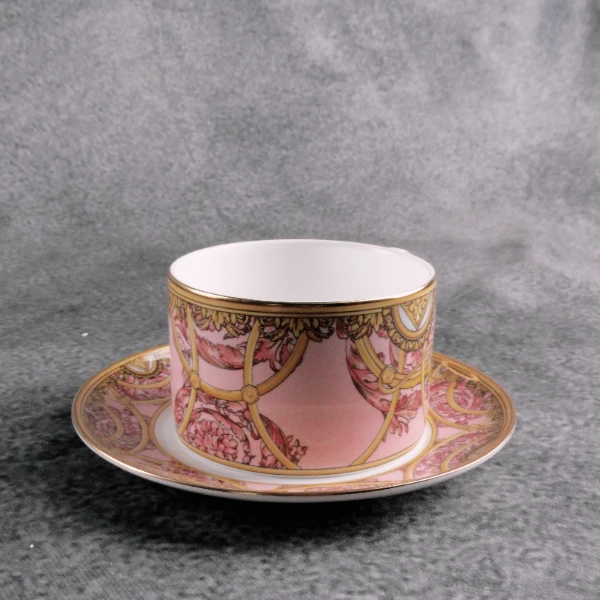 柴田生活灵魂之花生命之树咖啡杯描金骨瓷家用咖啡杯精致高档