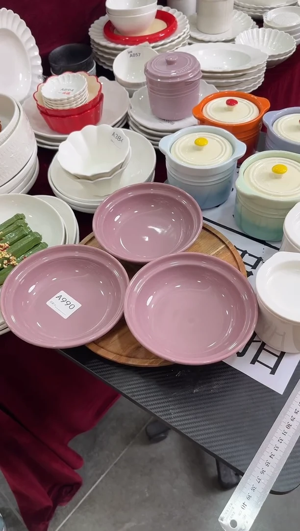 摆件陶A990  微瑕 3个6英寸盘