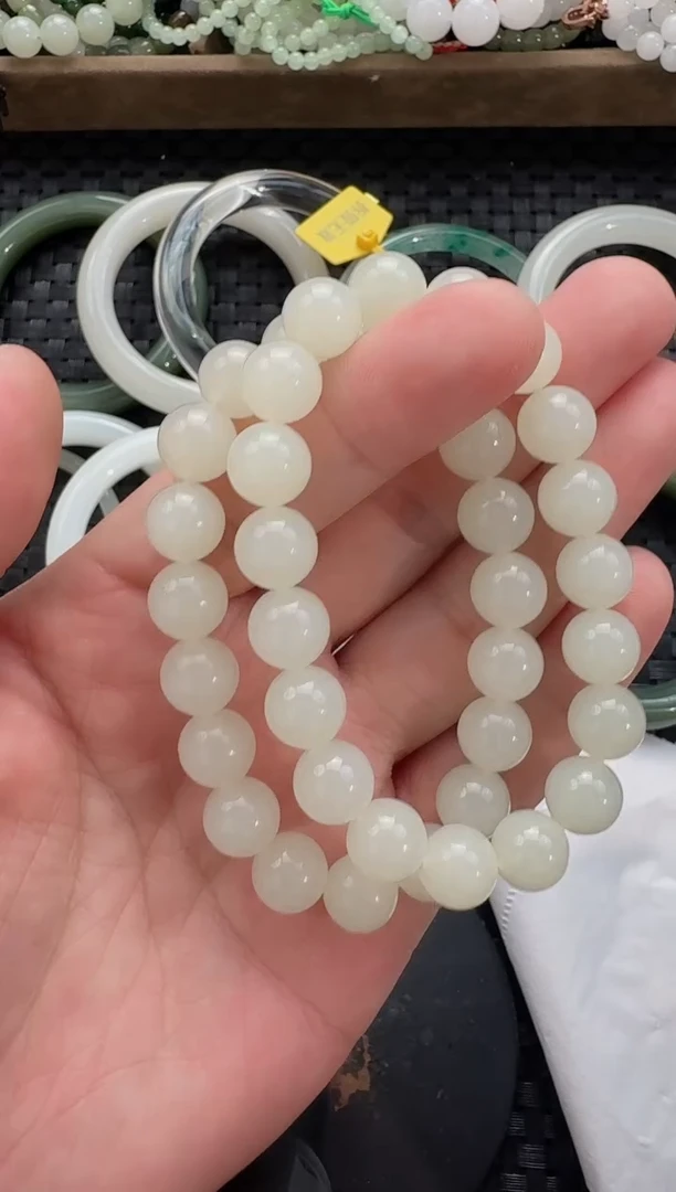 颈饰未镶嵌和田玉10mm手串（多样性发货拍一发一）