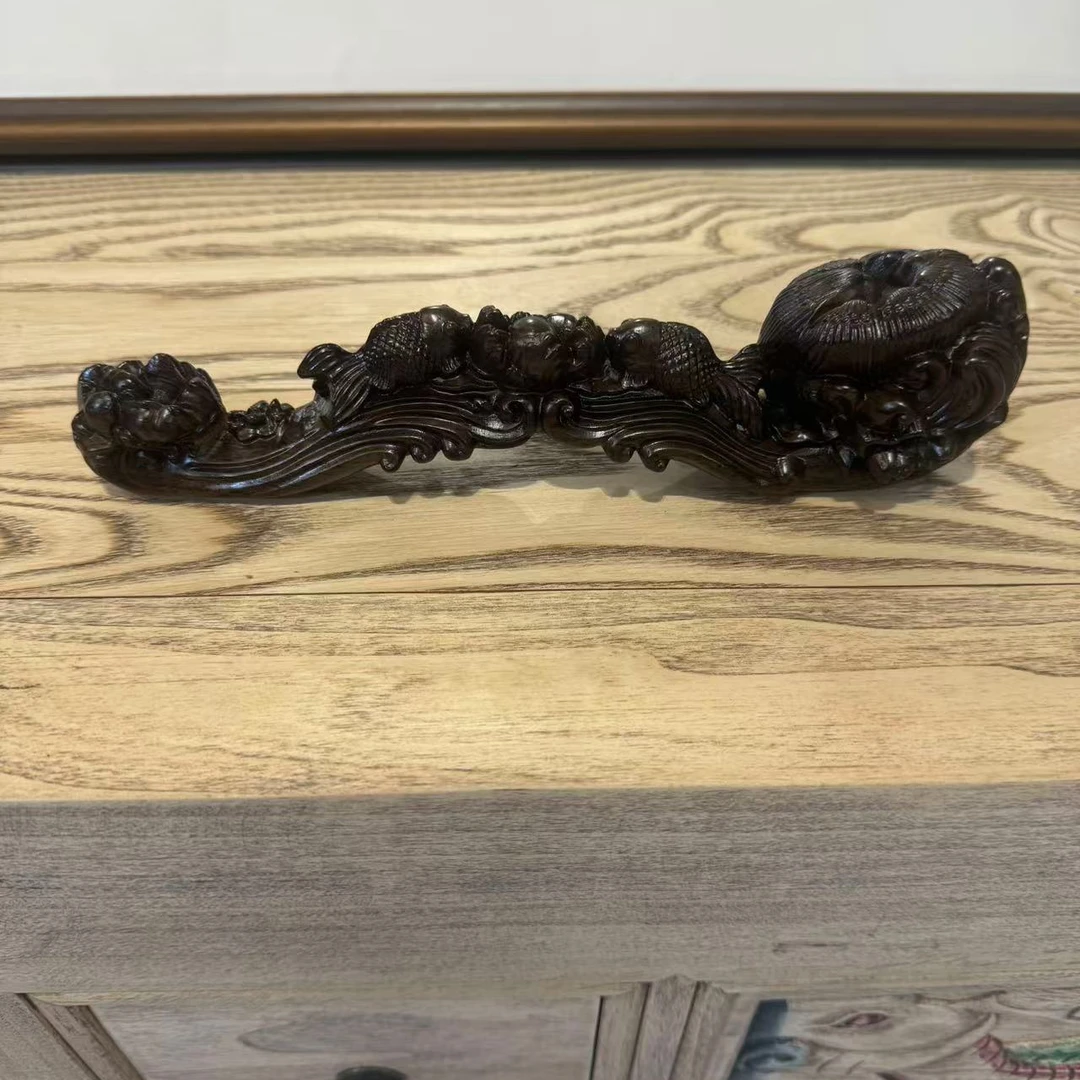 泰域《如意》黑檀木木雕如意客厅书房玄关装饰卧室摆件A2-816