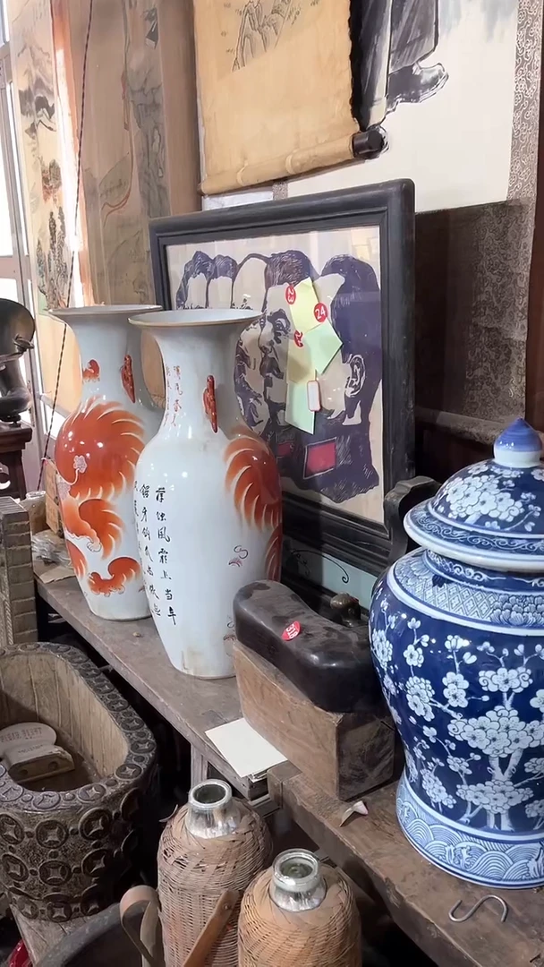 木插屏画复古怀旧民间收藏