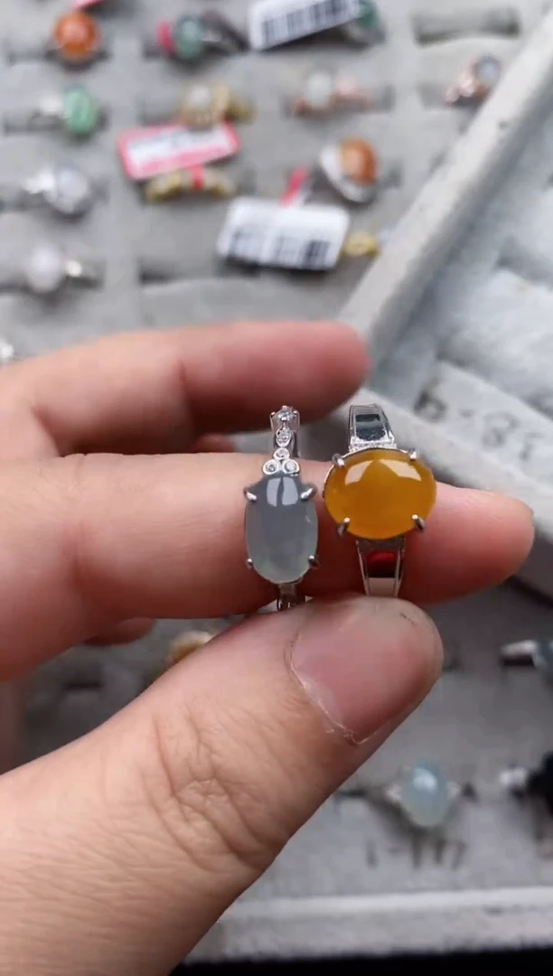 【闪购商品】翡翠戒指银S925镶嵌22222---7