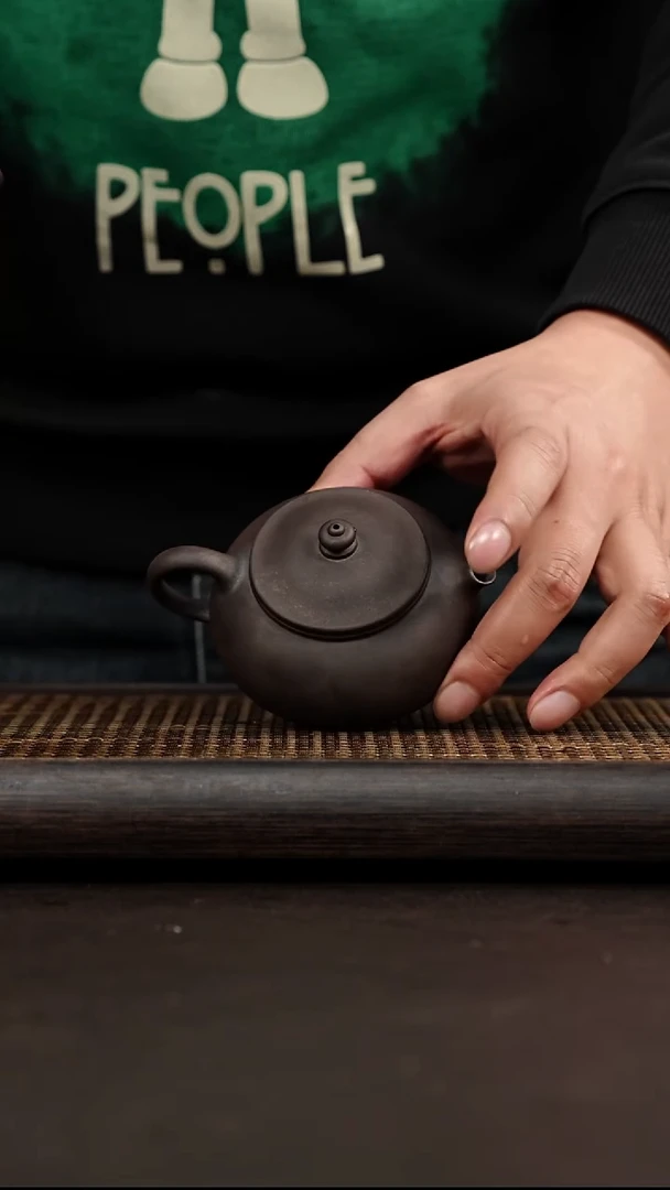 茶壶紫砂宜兴心悦紫砂 老紫泥柴烧 寒江