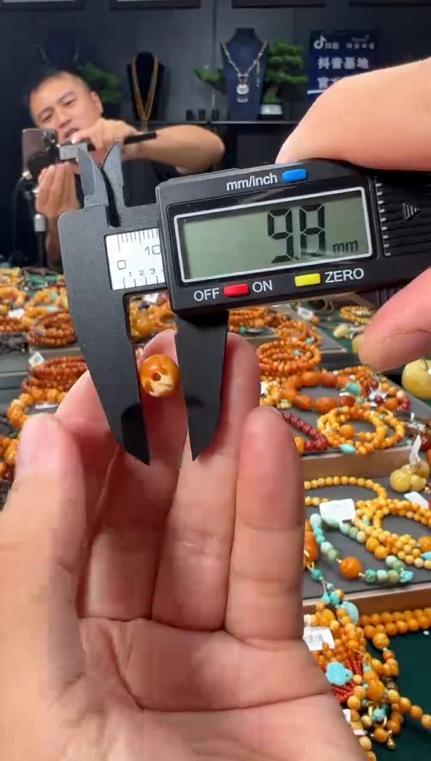 未镶嵌琥珀裸石橘皮花蜡饼子-S49