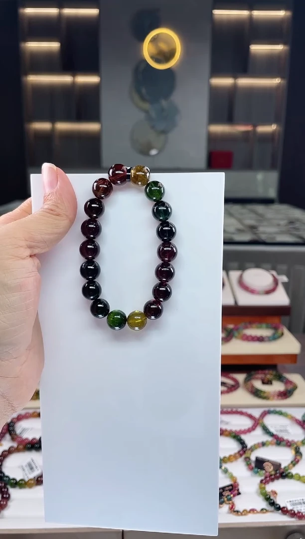 未镶嵌单圈手串碧玺（多样性发一条）Q