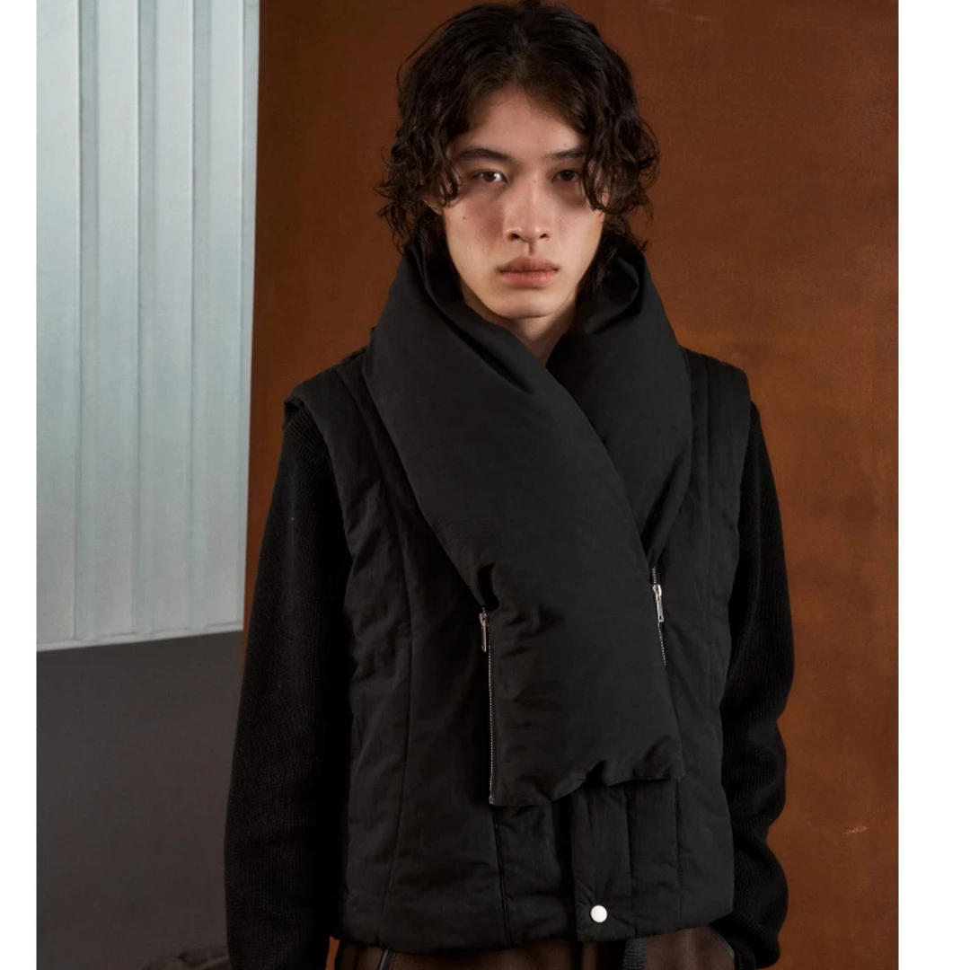 5TM丨23AW防寒次日发可拆卸围脖冬日轻暖穿搭保暖棉服马甲情侣