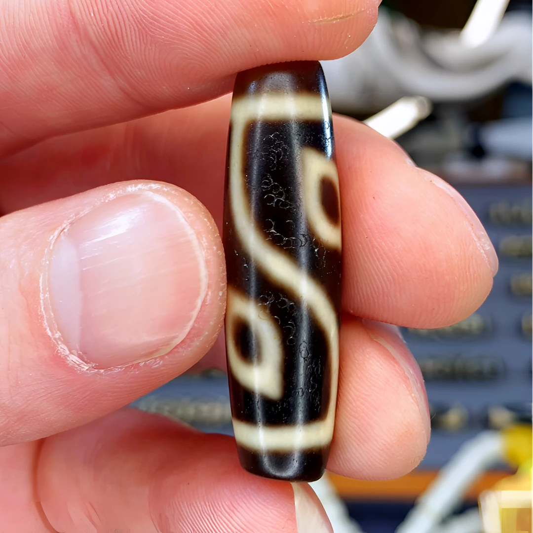 【锡世】建成·黑金系列玛瑙珠-凤四眼