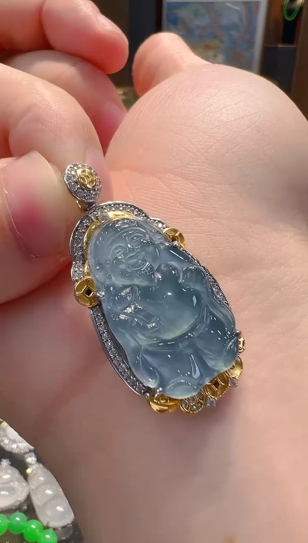 翡翠银S925镶嵌吊坠(不含链)多样性发其一