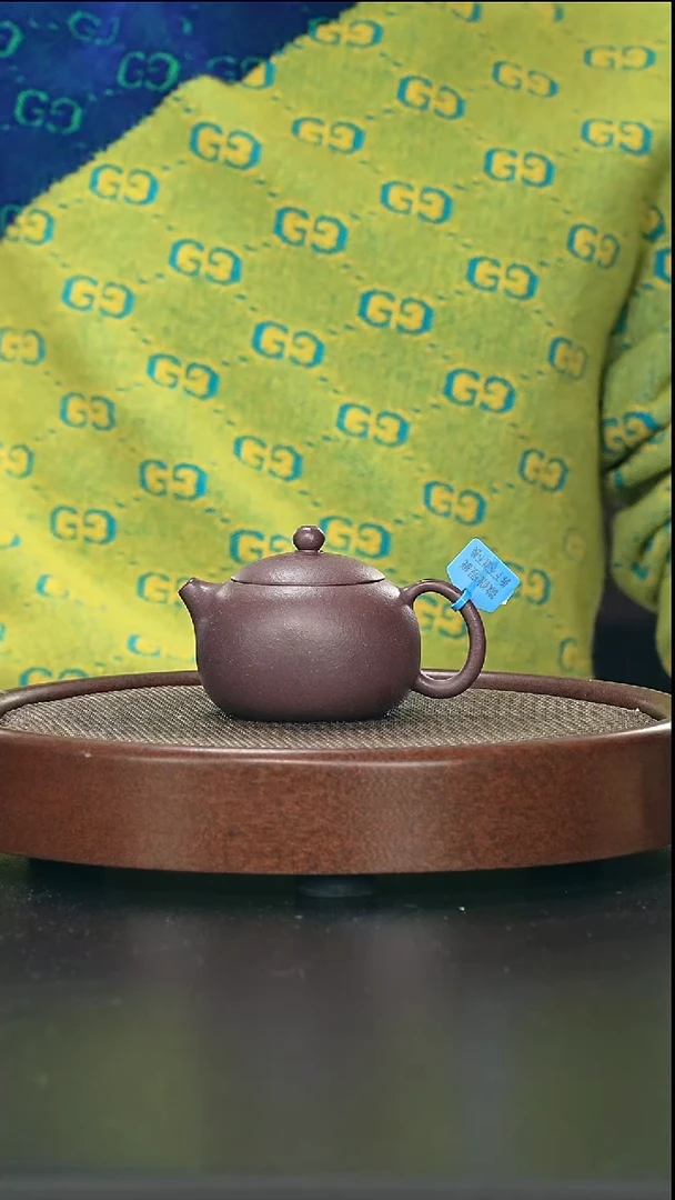 茶壶紫砂大西施-紫泥-全手工微微瑕