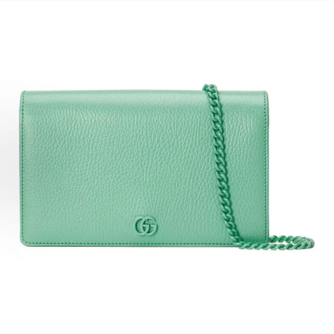 99新 GUCCI/古驰 思斯专属 古驰绿色woc斜挎包 THCN278