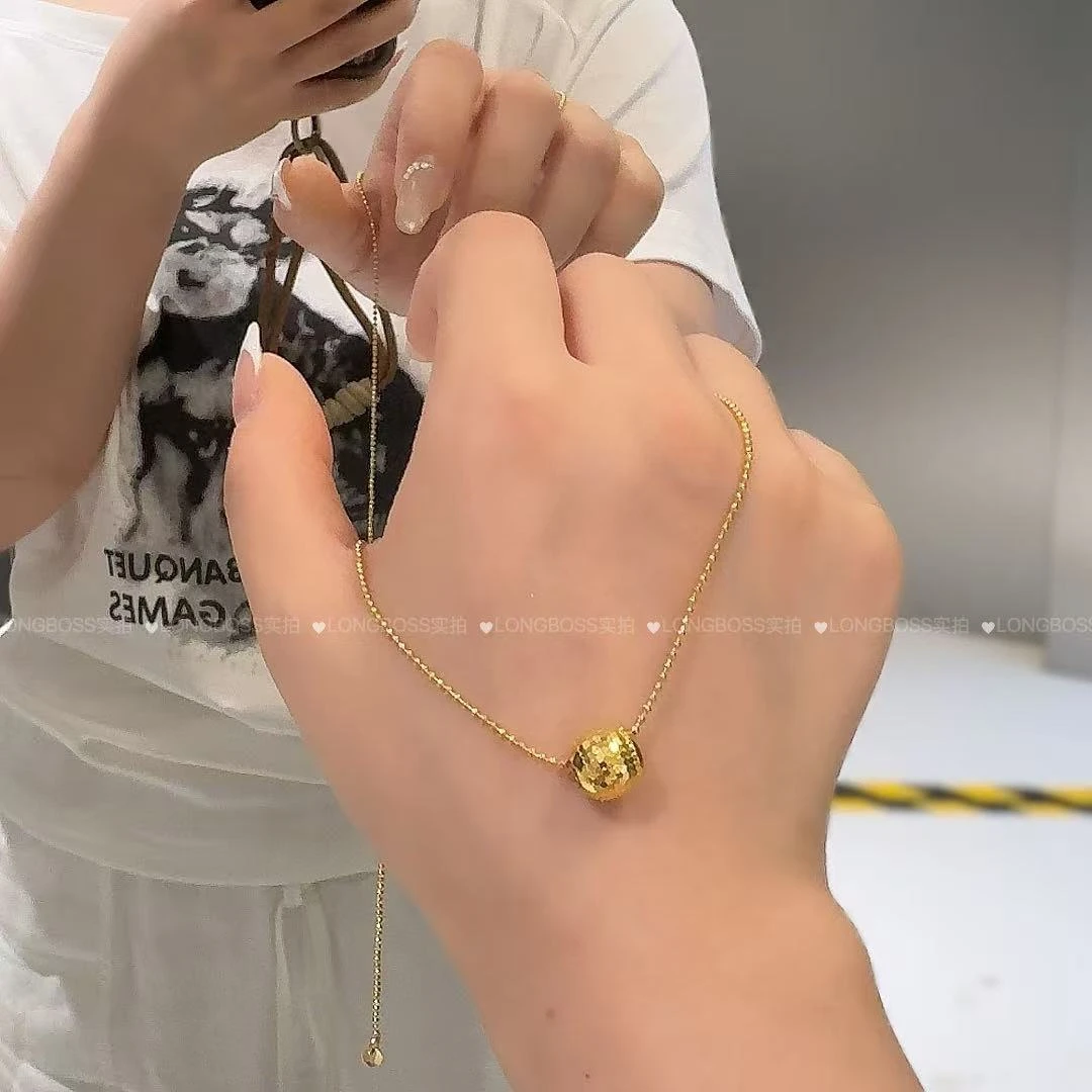 合金项链 路路通小金豆爆闪项链首饰女款轻奢小众高级感XL 064