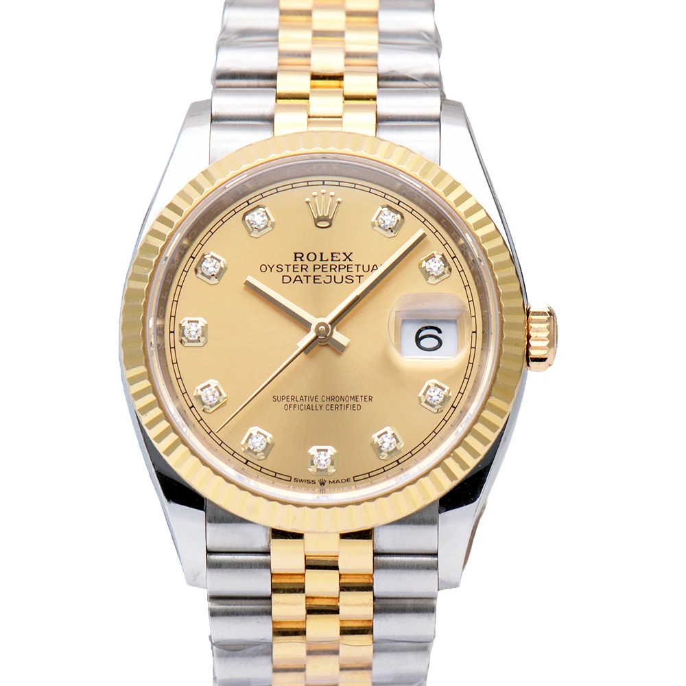 99新 Rolex/劳力士 日志型系列126233间黄金36mm自动机械男表