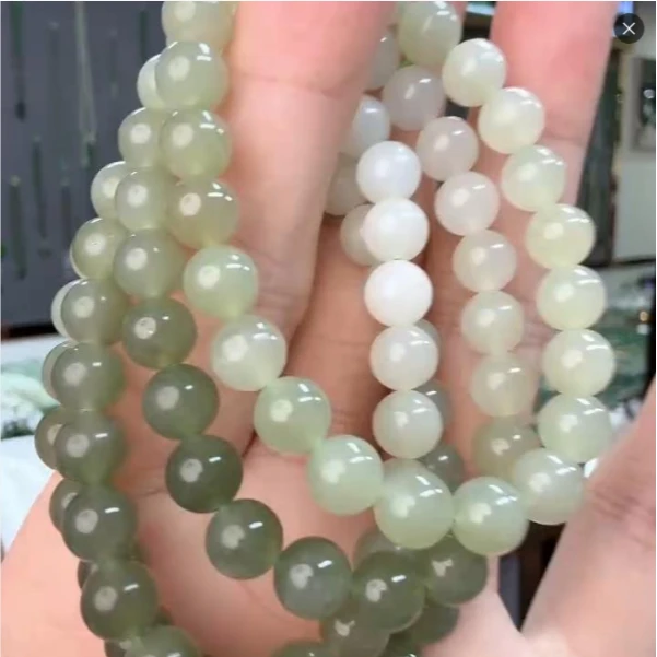 【老王优选】zpy999-天然和田玉晴水渐变多宝手串多样性发一