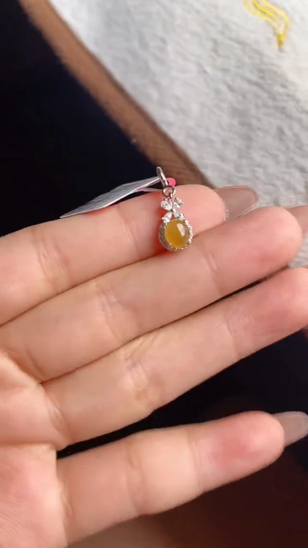 翡翠戒指银S925镶嵌天然A货翡翠