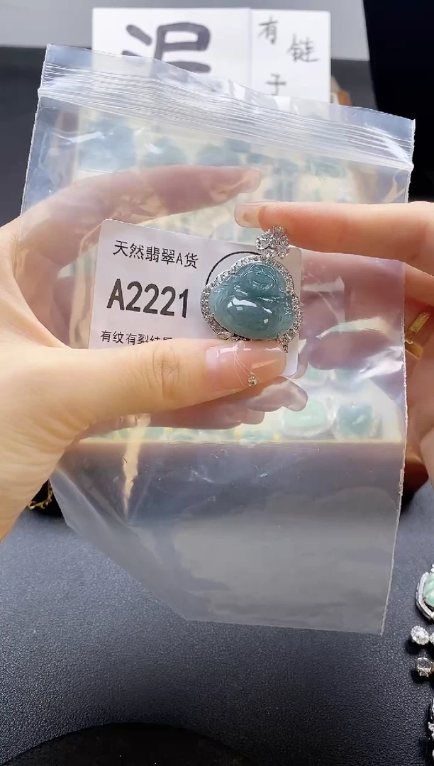 翡翠未镶嵌吊坠(赠链)天然翡翠A货