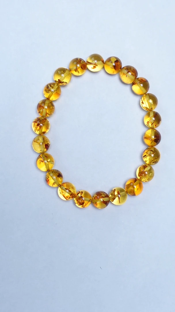 未镶嵌琥珀手链花珀圆珠手串