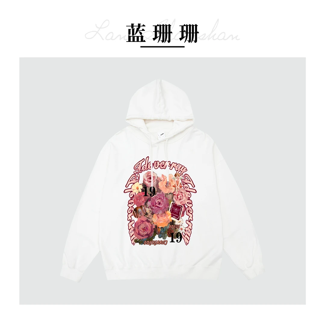 IDEVERRAY秋冬玫瑰与信情侣装潮流时尚卫衣21MQ-TM732DB