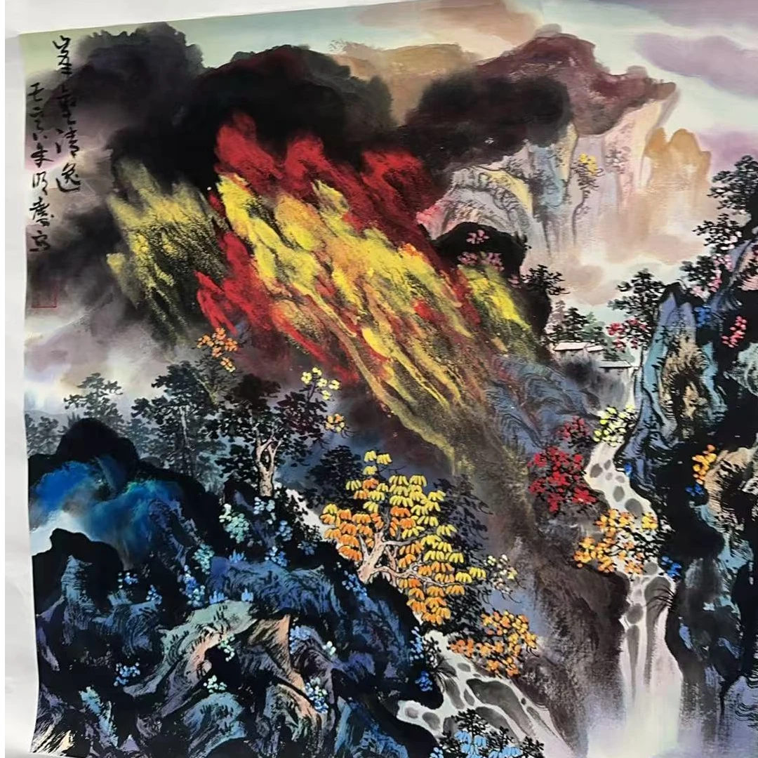 国画作品-徐明庆-斗方-峯壑清逸