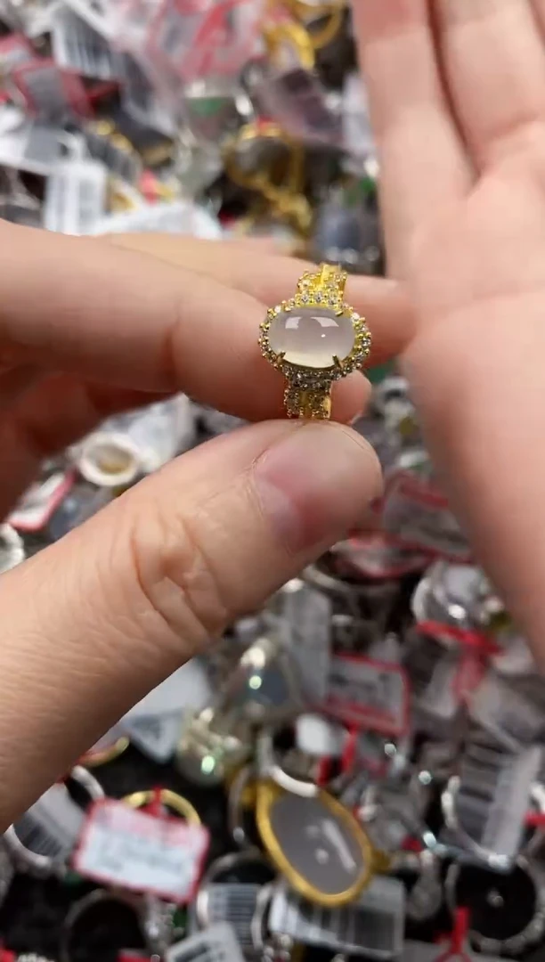 银S925镶嵌戒指翡翠4444----2