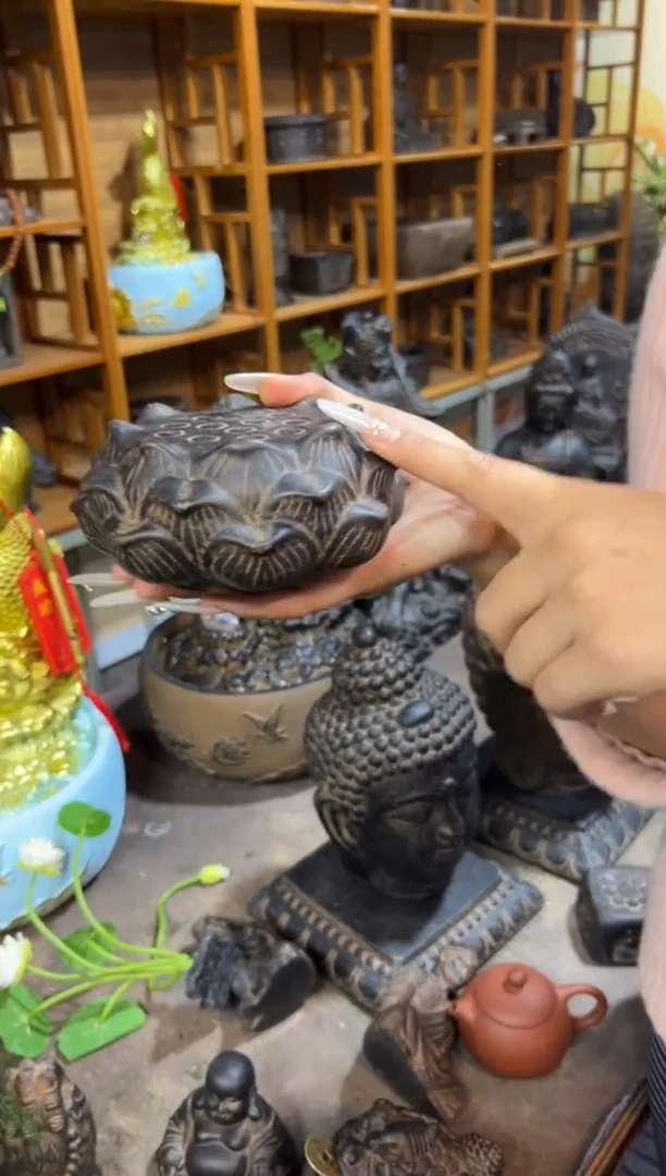 陶土莲蓬实心底座