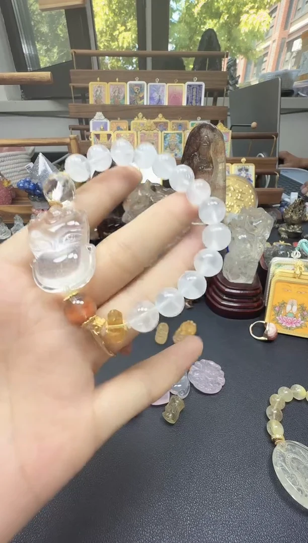 水晶珠宝半成品未镶嵌水晶手串