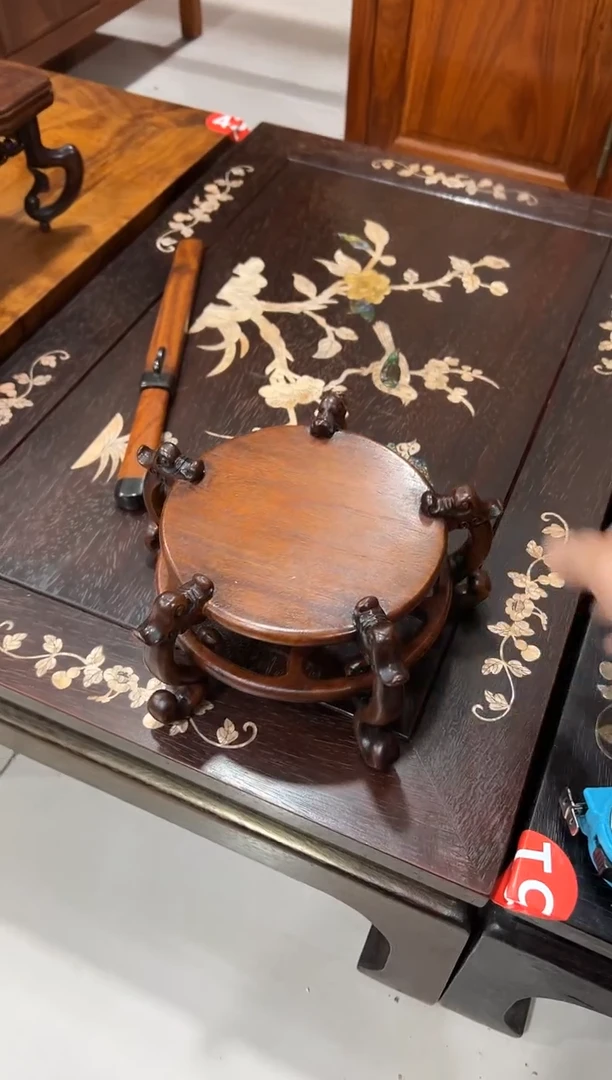 花梨木五龙底座1