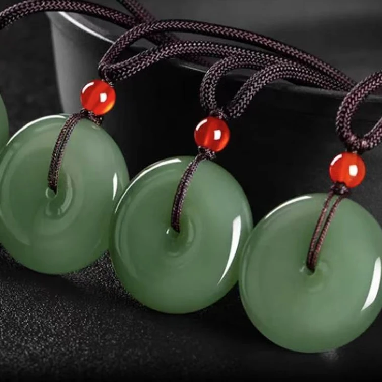 非金属仿水晶项链 东岭玉精美平安扣男女通用款