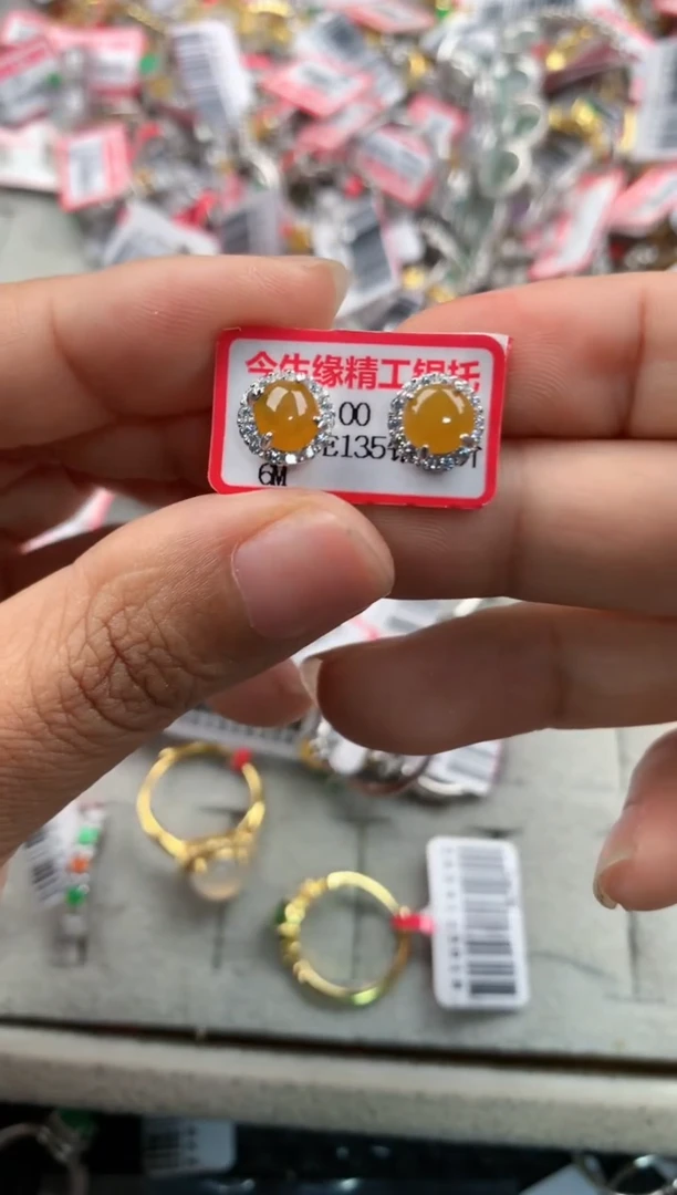 银S925镶嵌戒指翡翠222               1