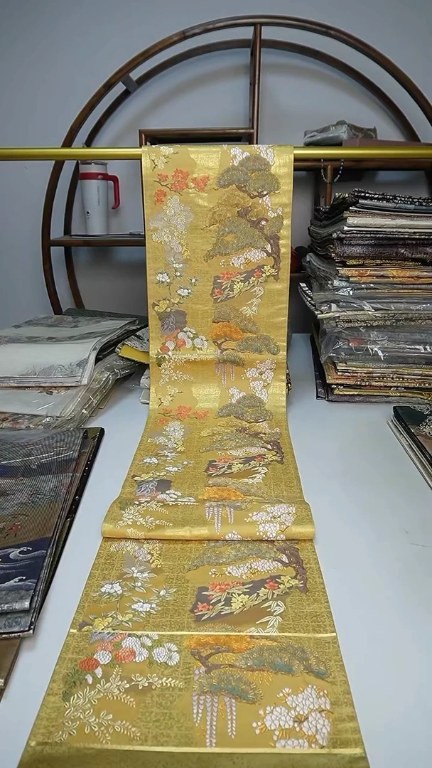 织绣89西阵织六通花卉