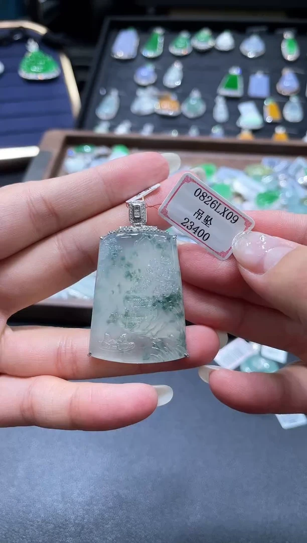 18K金镶嵌挂件翡翠0826LX09