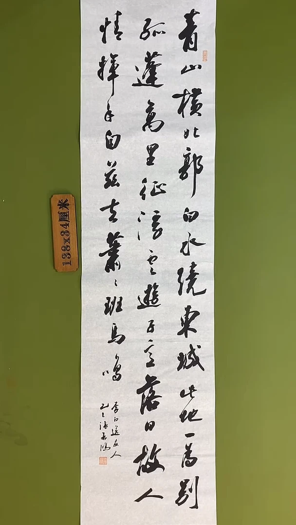 书法书法 张若鸿 尺寸138cm*34cm
