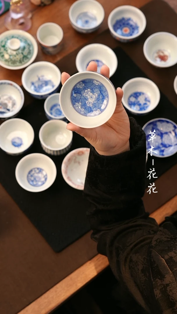 【闪购商品】月造内绘冰梅杯