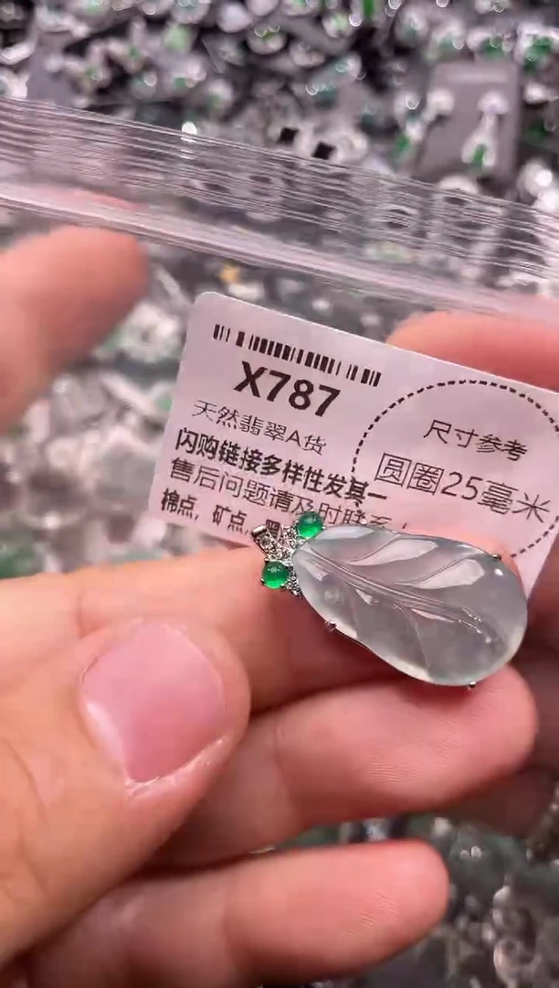 翡翠未镶嵌颈饰X787吊坠