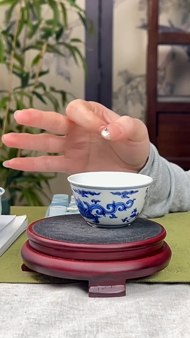 瓷片景德镇毛仔柴窑杯