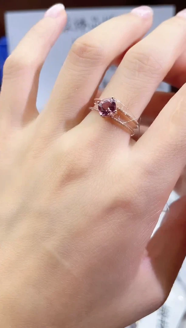 18K金镶嵌戒指碧玺-专柜-15#