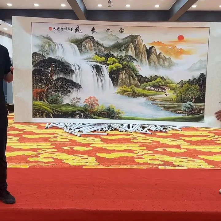 A125 国画装饰挂画卷轴高档锦绫已装裱（大6）