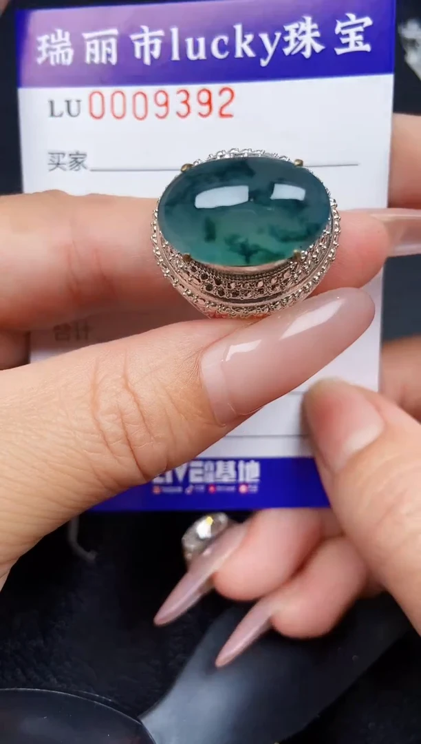 翡翠未镶嵌颈饰9392铜托
