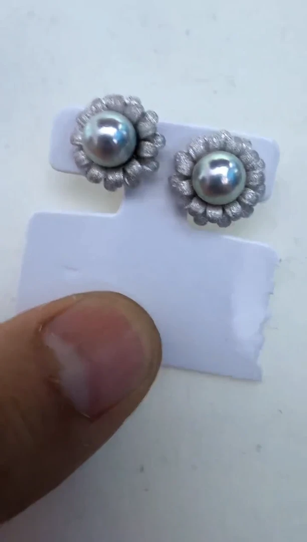 【闪购商品】海水珍珠耳饰银S925镶嵌耳钉