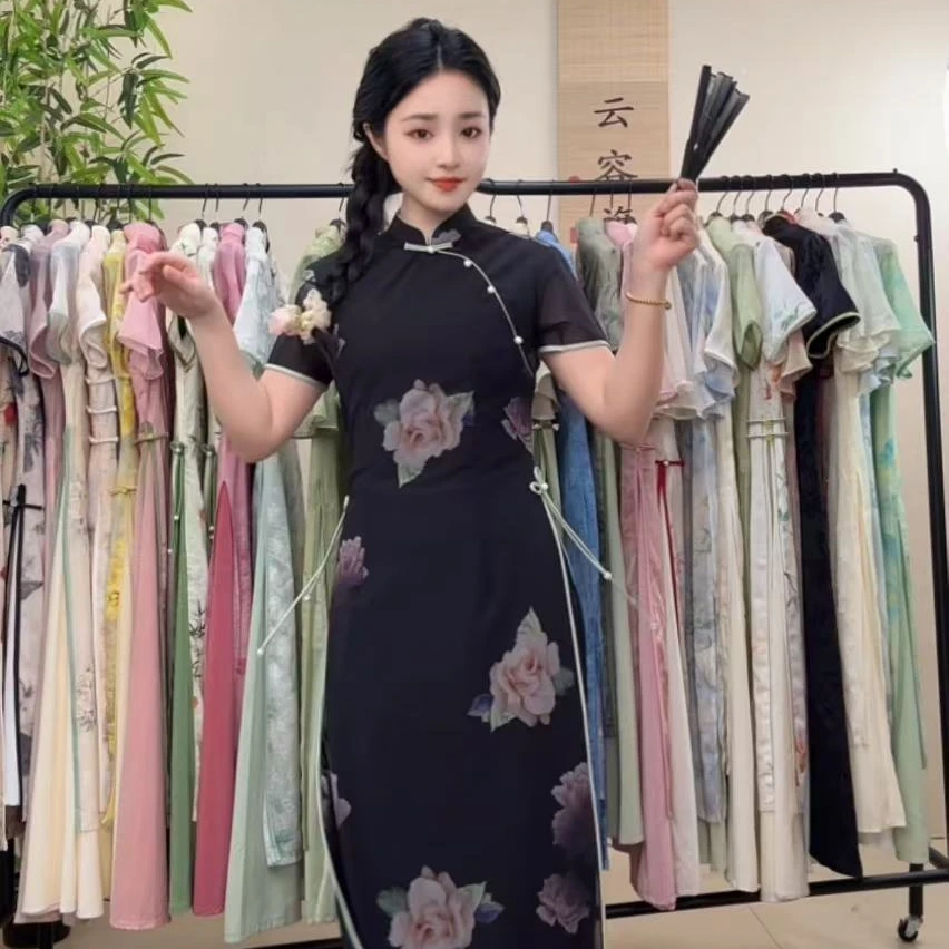 《W15》新中式国风旗袍女夏季2025新款日常显瘦气质时尚中国风