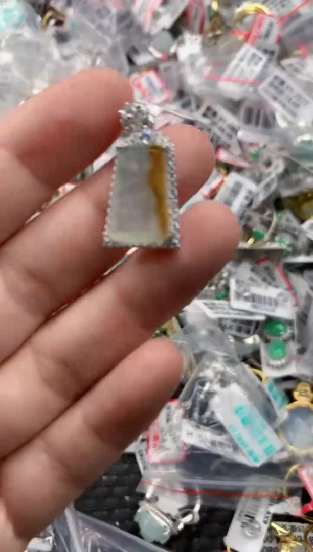 银S925镶嵌戒指翡翠333   1
