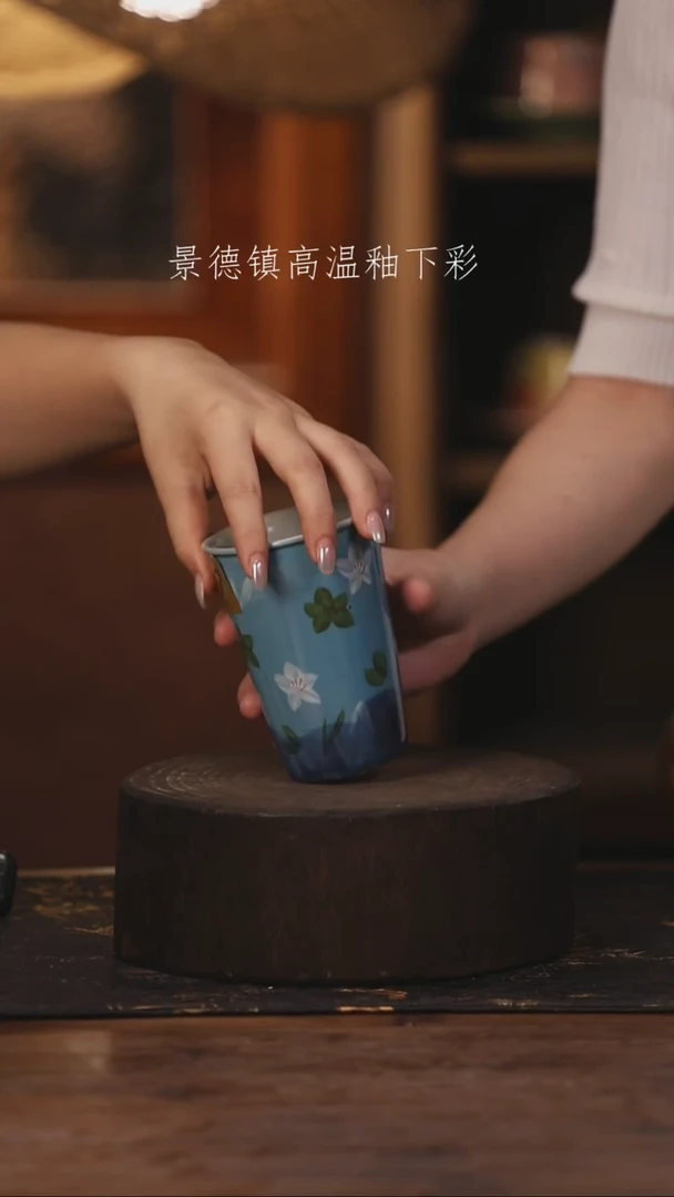 陶瓷景德镇高温釉下手绘陶瓷