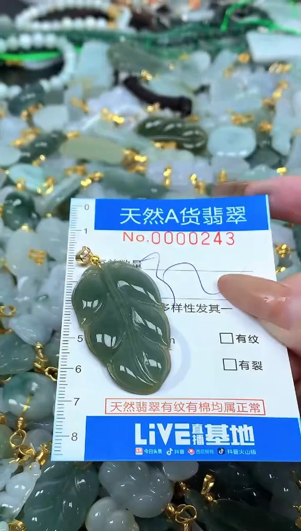 颈饰未镶嵌翡翠净货挂件-0243