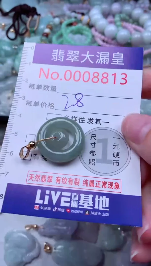 吊坠(不含链)未镶嵌翡翠8813