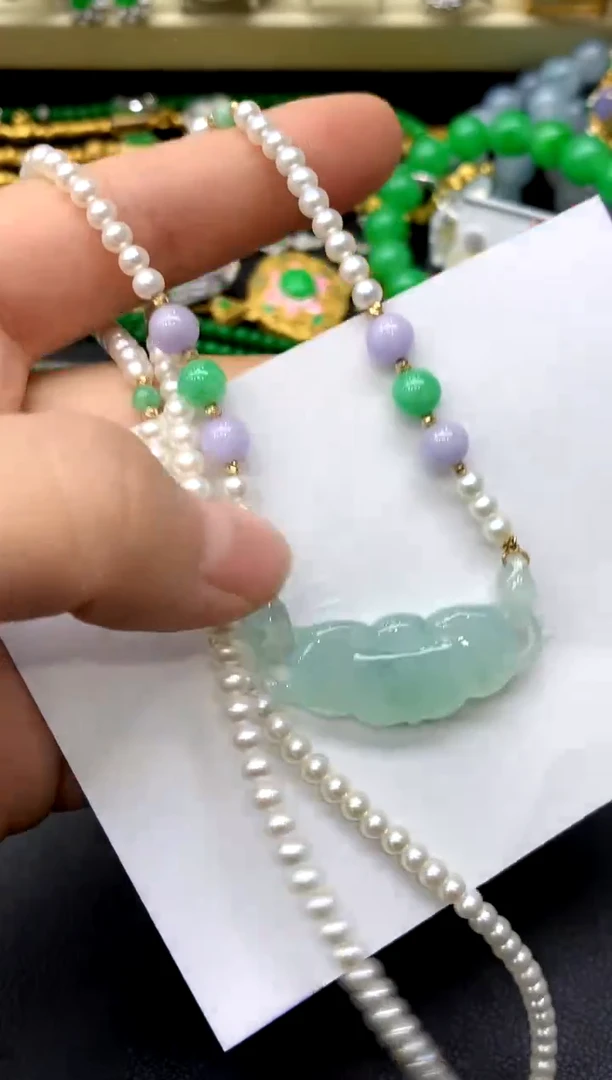 颈饰未镶嵌翡翠153-中国好珍宝