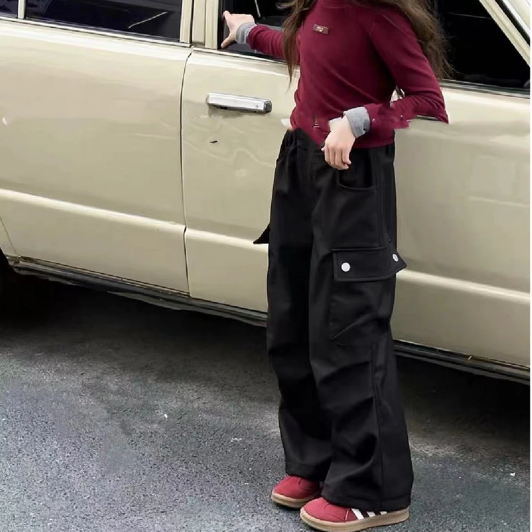 姐弟款加绒工装裤321