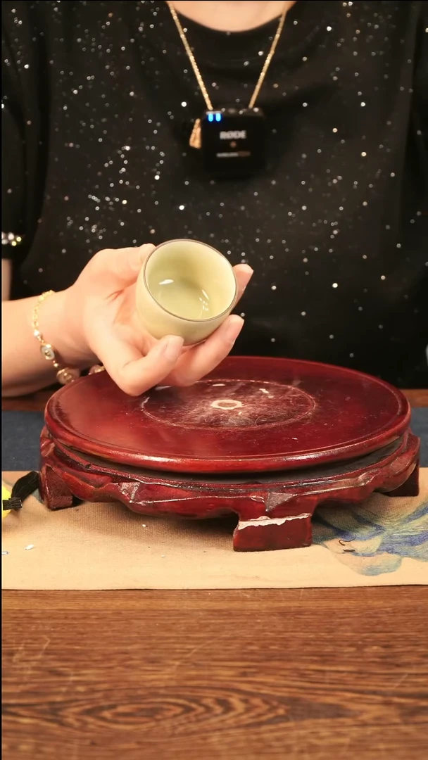 青瓷 米黄釉 小直口杯2只装