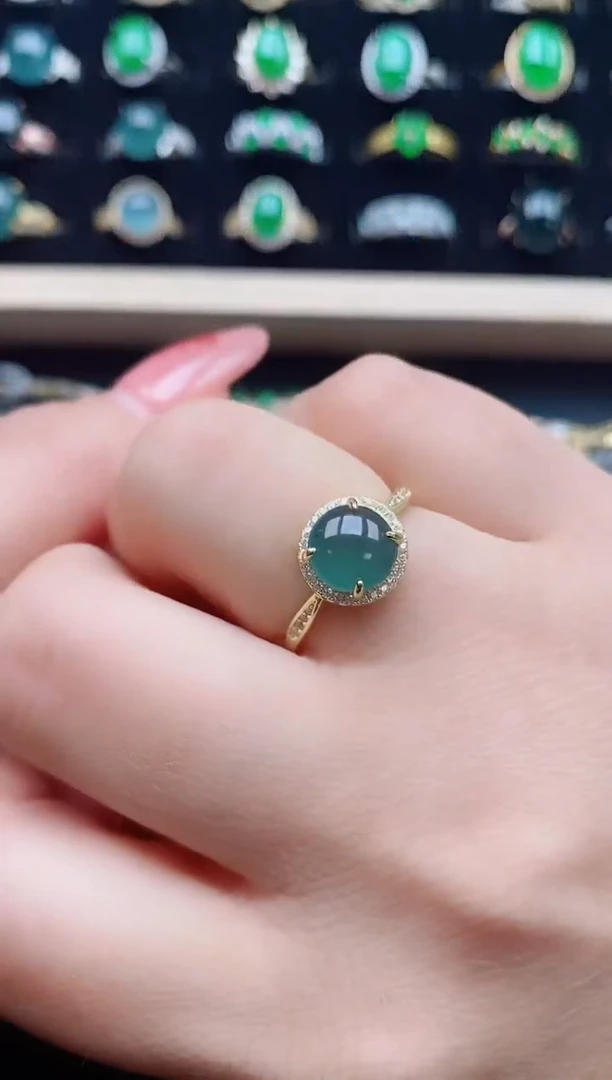 【闪购商品】翡翠戒指银S925镶嵌31321
