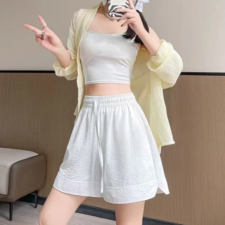 L WI短裤五分裤夏季短裤中长款女夏季显瘦女士阔腿裤子外穿韩版